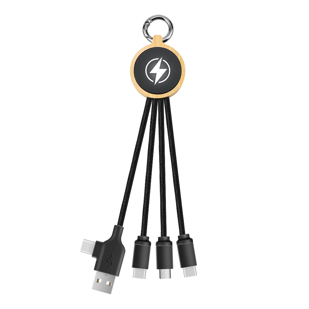 Лидер продаж рекламный подарок универсальный usb-кабель для логотипа мини-портативный брелок 3 в 1 зарядный кабель быстрой зарядки и передачи данных