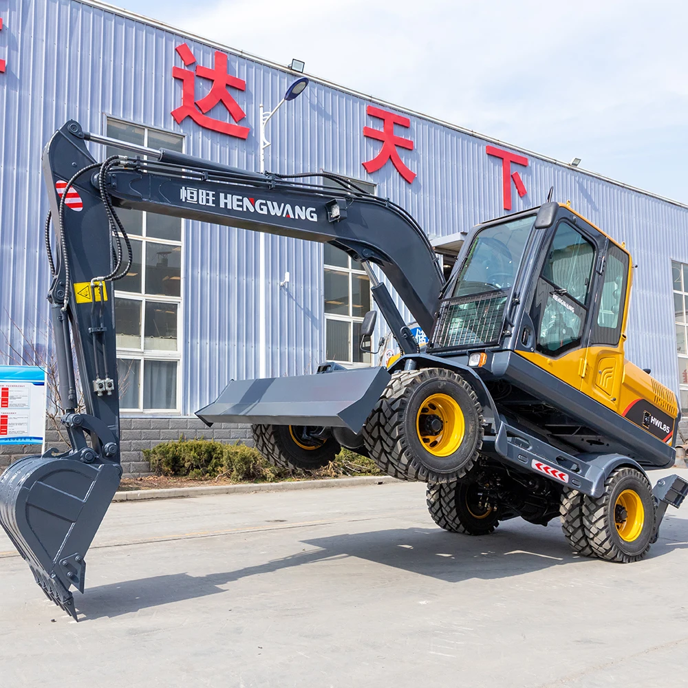 Factory Hot Sale 7 8 10 ton Large Escavator Machine Retro wheel Excavator On Sale