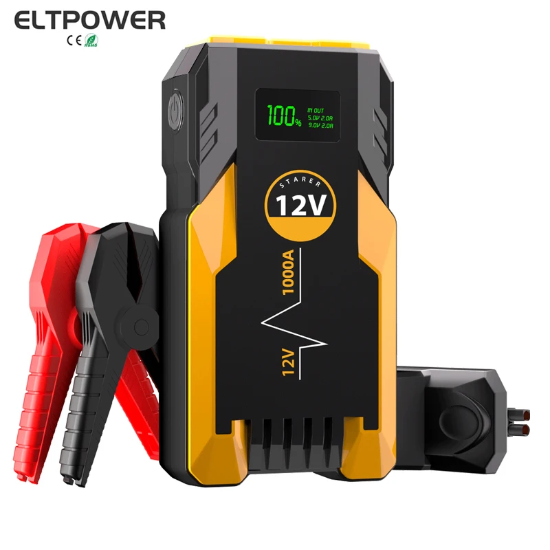 12800mah 12v Multifunction Jump Starter battery pack  battery portable 12v  jump starter for car with Safe clamp