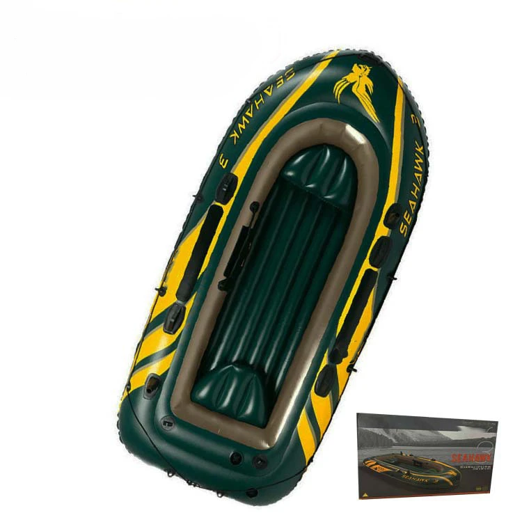 wholesale High quality thickened 3 person inflatable fishing boat canoe kayak 295*137*43cm thickened inflatable fishing boat