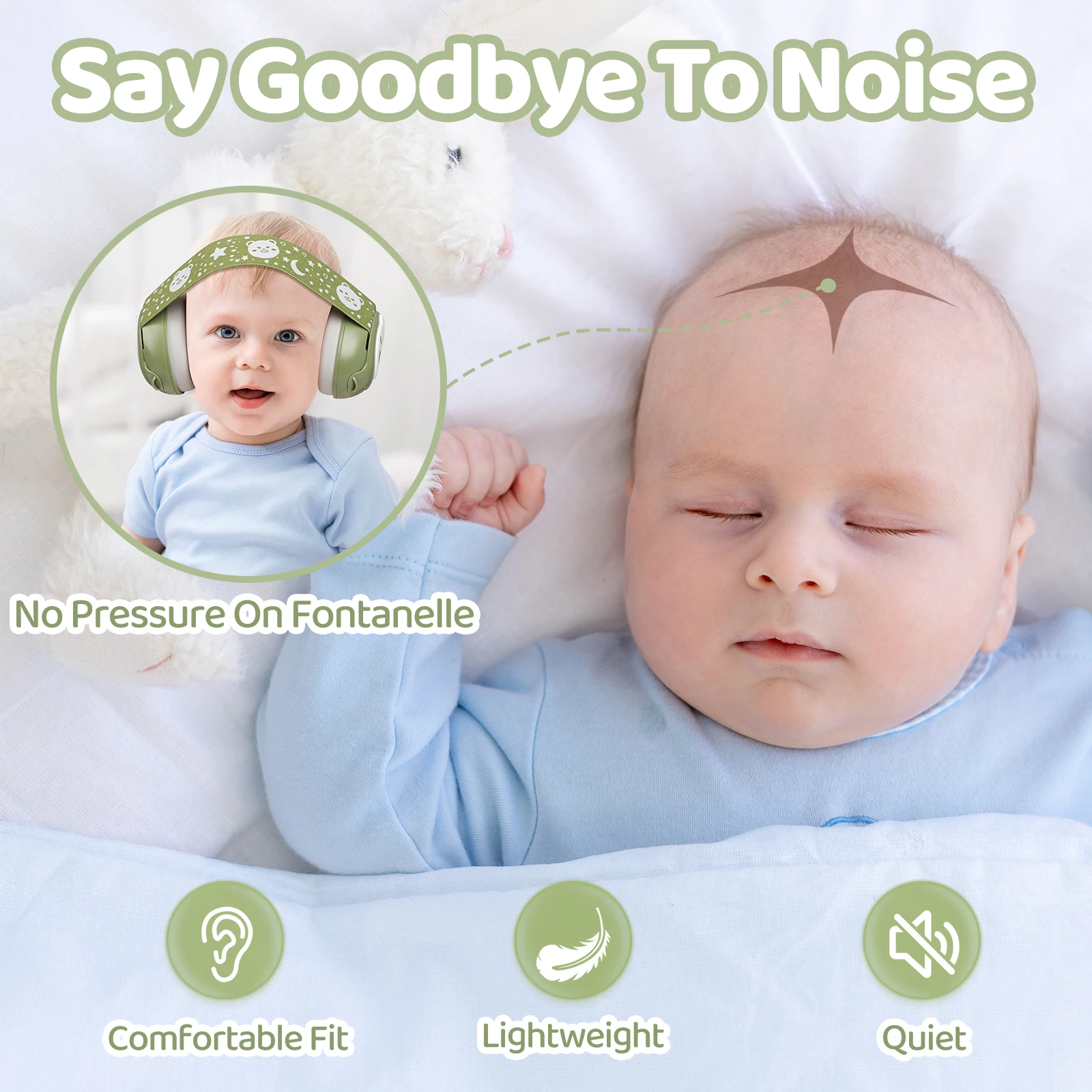 Baby Hearing Protection Noise Cancelling Soundproof Orejeras De Seguridad Ear Defenders baby ear muffs