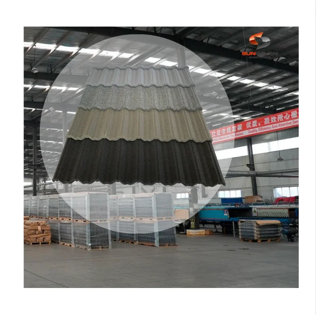 Villa Rooftop Design India Stone Coated Metal Roof Tiles Colorful Galvalume Corrugated Metal Roofing Sheets Price