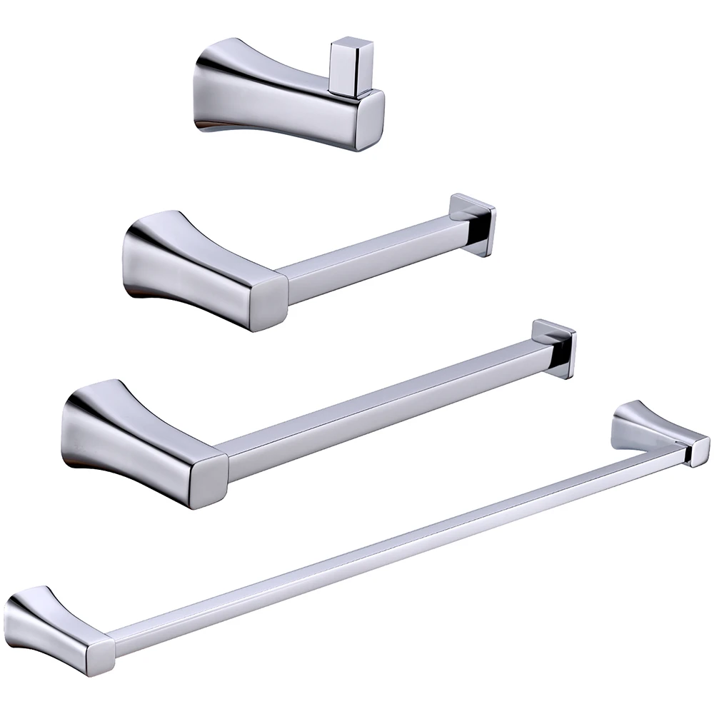 Modern Hotel 4 PCS Stainless Steel Toilet Hardware Set Wall Mounted Bathroom Accessories Set