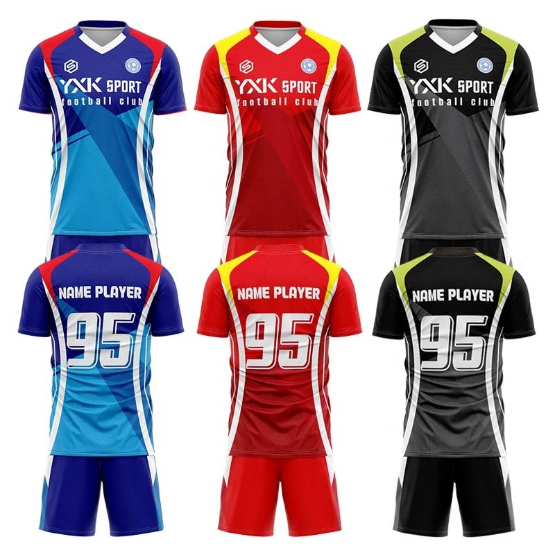 Custom Blank Sublimation Printing Jersey Soccer Kits Customization Soccer Uniform Soccer Wear Football Training Kit