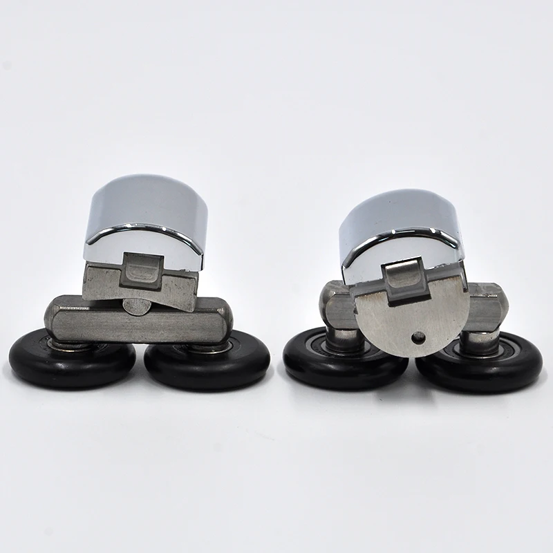 A-47 A-48 24Mm Double Two Wheel 8Mm Stainless Steel OEM ODM Sliding Glass Shower Door Bathroom Cabin Rollers Pulley Suppliers