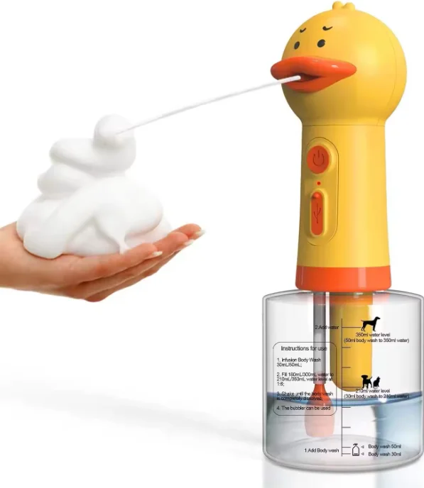 Pet Cleaning & Bathing Automatic Shampoo Dispenser For Pets Electric Dog Grooming Pet Bath Bubble Machine Handheld
