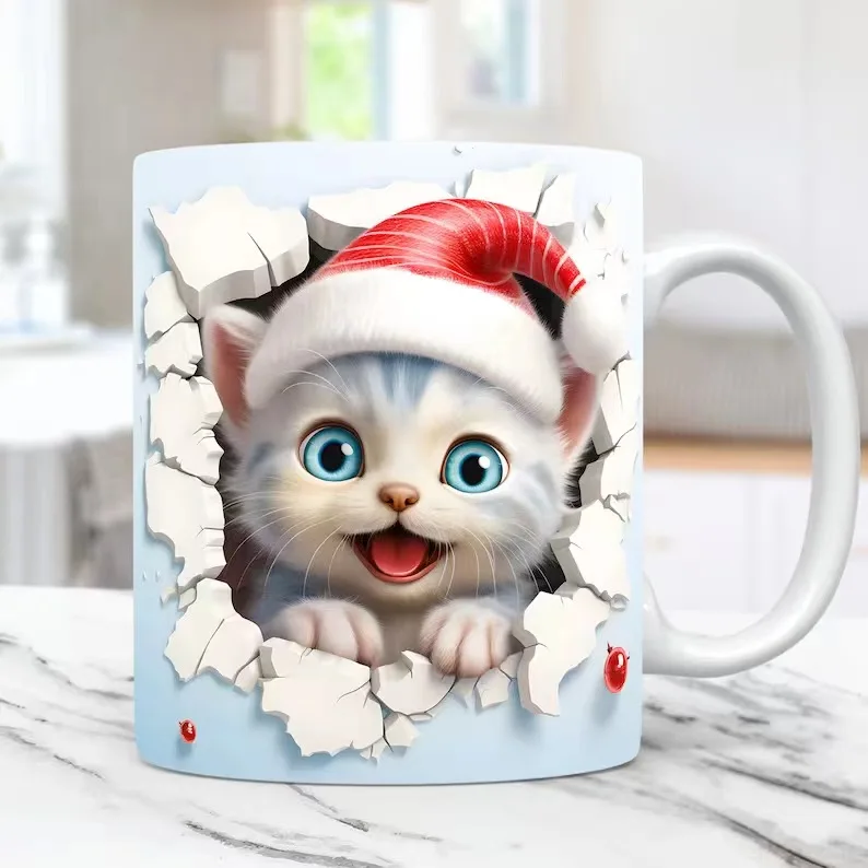 Customisable 3D Animal Ceramic Mug Cute Creative Coffee Tea Cups With Lid for Water Beer Perfect Gifts Wholesale New Can