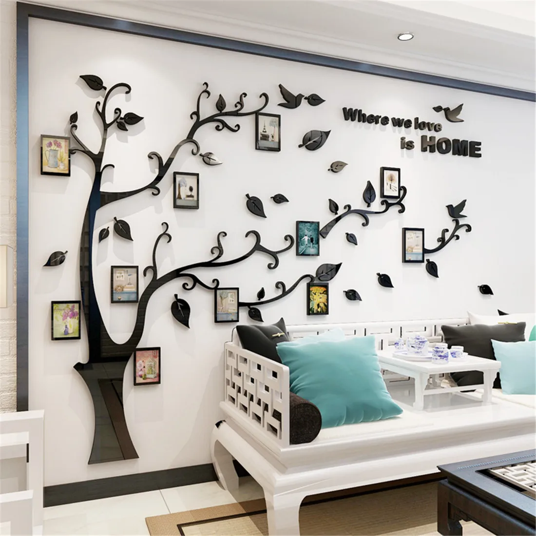 
3D Tree DIY Photo Frame Tree Wall Home Decor Decal Family Photo Frame Sticker Murals Wall Decor Wall Stickers modern 3D(S) 