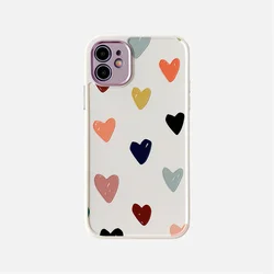 2022 Dropshipping New Aesthetic Love Heart Floral Cover Soft Shockproof Silicone Phone Case Girl For iPhone 13