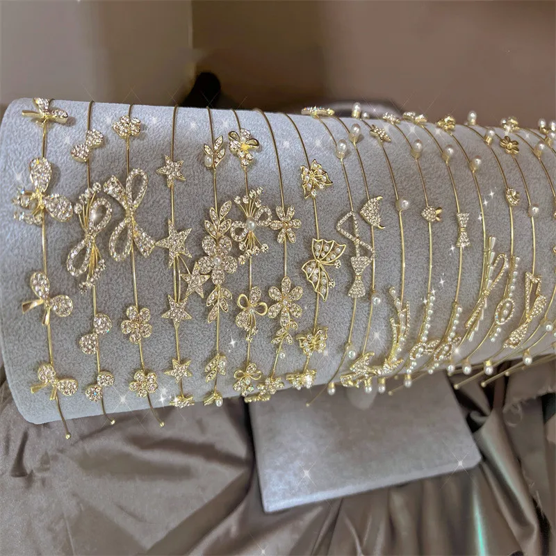 Luxury Girl Hairband Rhinestone Bow Women Headband Bridal Wedding Hair Accessories