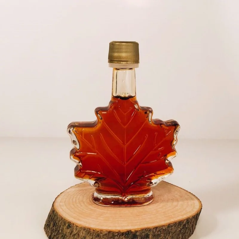 Maple Syrup glass bottle 8oz 250ml 500ml clear glass bottle beverage drink juice coffee syrup bottle custom label