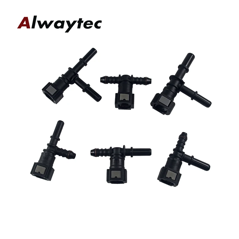 Automobile Denso Fuel Injection Pump Nylon Fuel Hose Fittings, 3 Way Tube Connector For Auto Engine Female Pipe Plastic Fitting