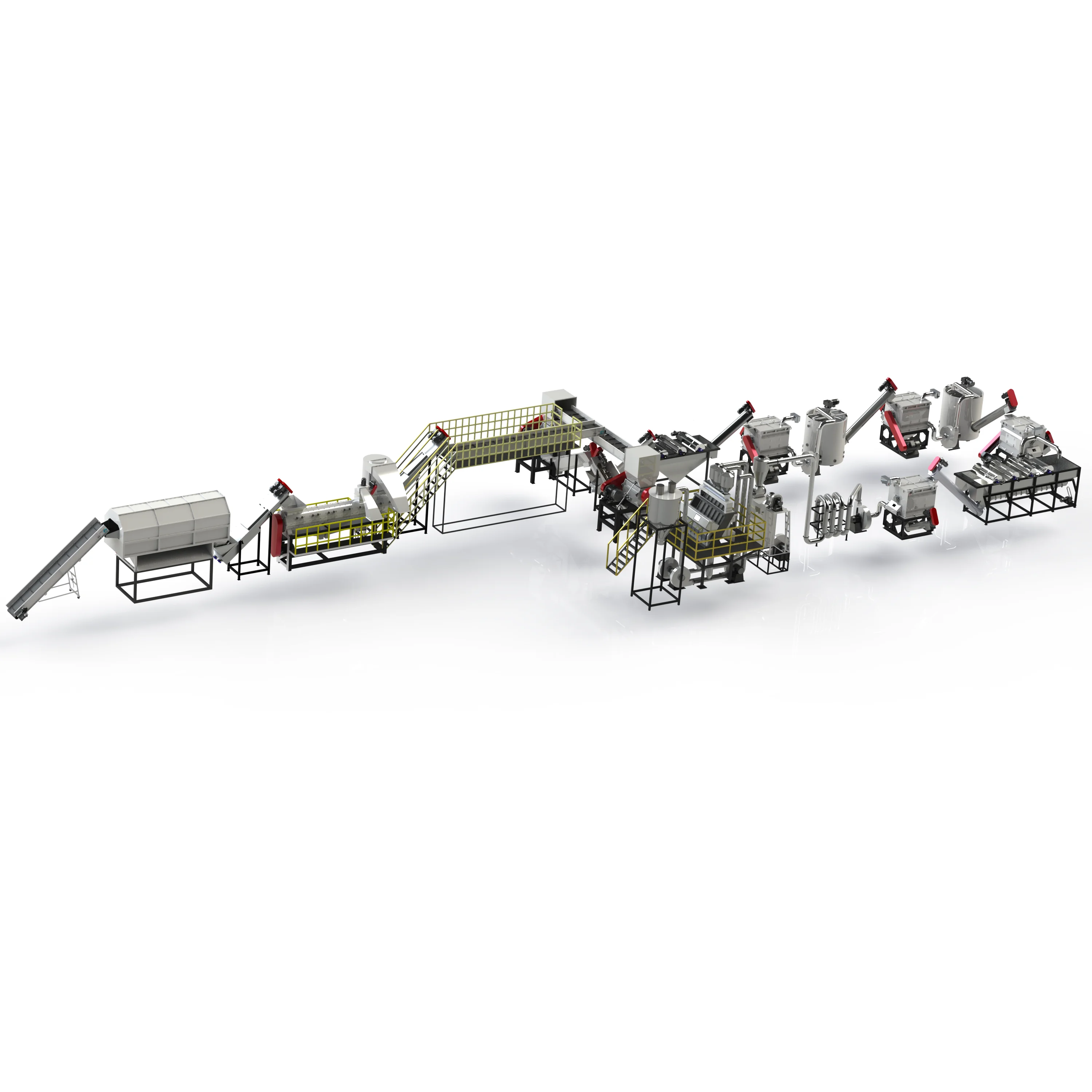 PP PE HDPE Bottle Drum Plastic Crushing Recycling Washing Line