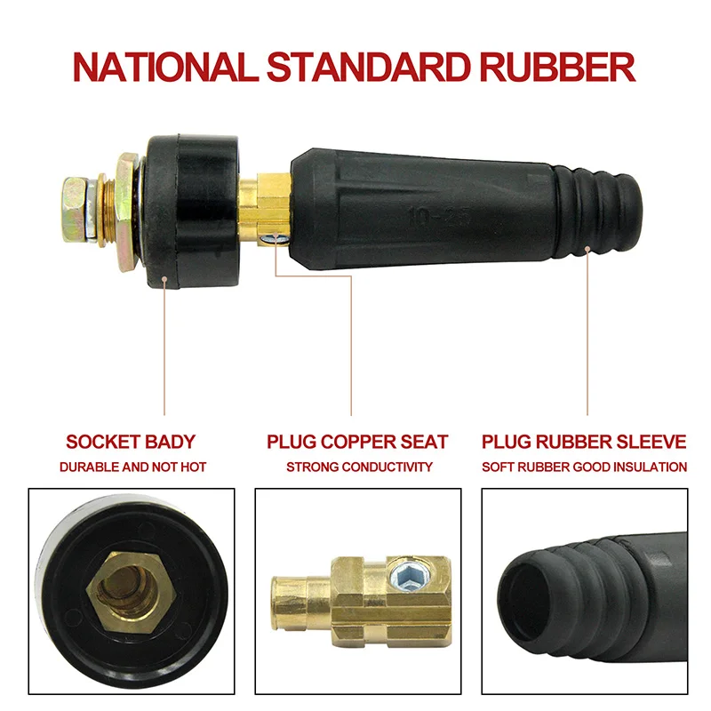 10-25 Tig welding quick fast plug male and female welding cable connectors plug and socket