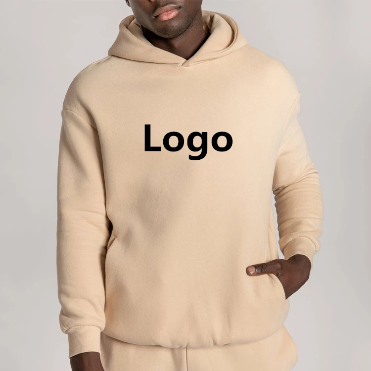 High Quality 100% Cotton Fleece French Terry Heavyweight Streetwear Unisex Oversized Hoodies Custom Logo Pullover Men hoodies