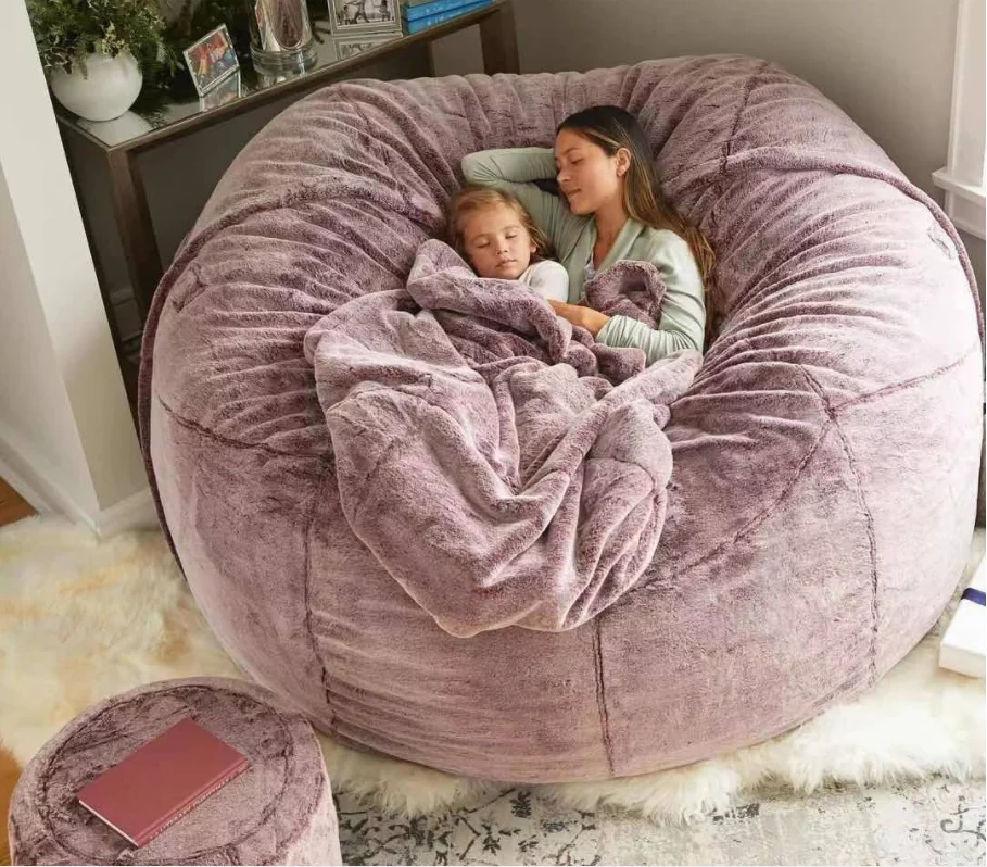 In the lazy sofa sponge bed beanbag double three bedroom balcony tatami cloth coat on the couch