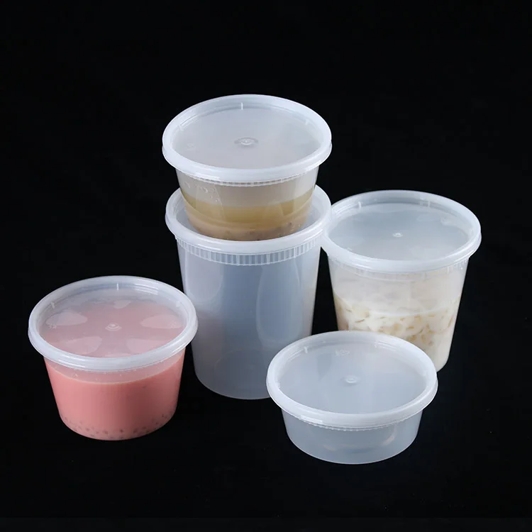 16 oz biodegradable stackable disposable commercial takeaway soup cup with sealing cover