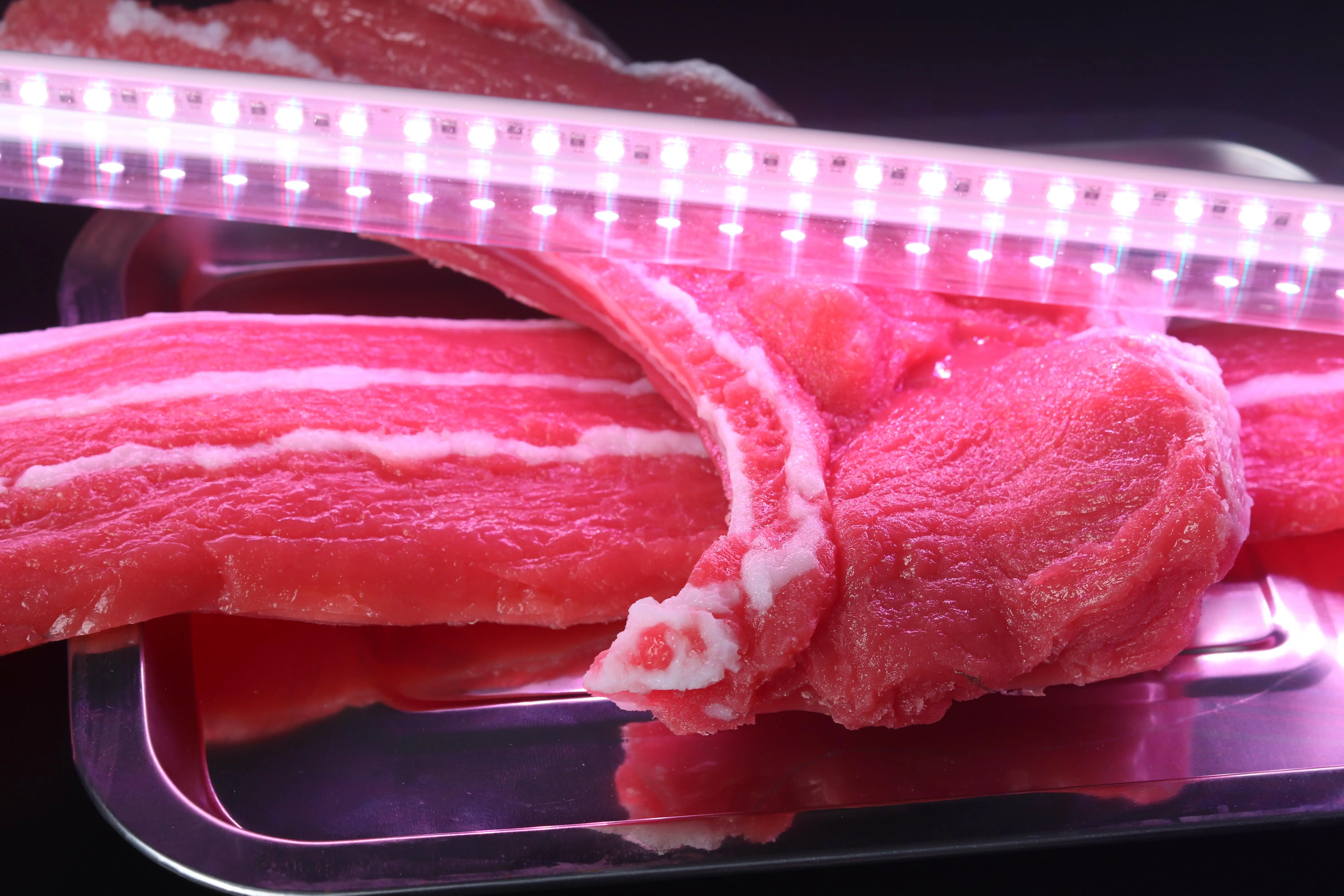 Лампа высокого напряжения для холодильника, шкафа, магазина, розовый свежий свет для мяса T8, водонепроницаемая трубчатая лампа