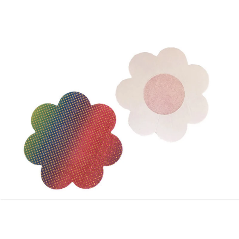 Disposable Nipple Cover Satin/Non Woven Material Nipple Pasties Drop/Round/Heart/Flower Shape