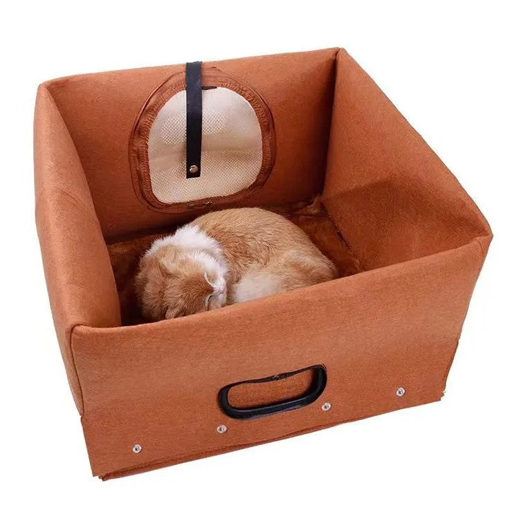 Manufacturer production Foldable Portable Cat and dog kennel felt pet house and bed felt cat bed cave
