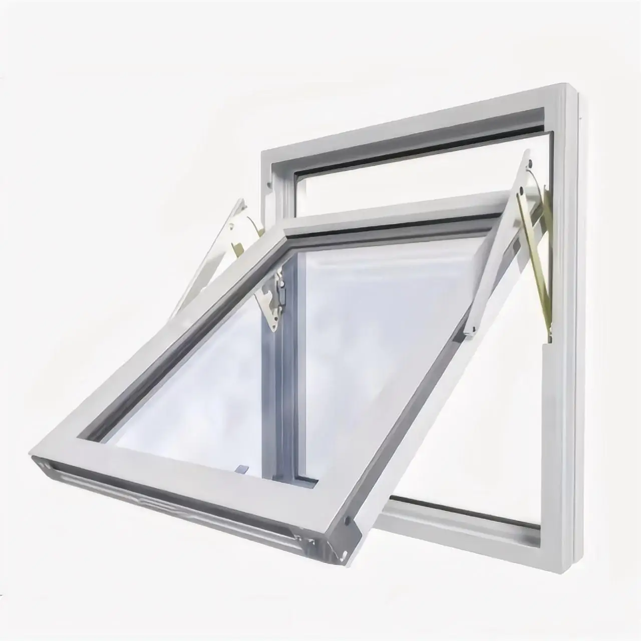RG top hung window of curtain wall Top Quality Aluminum Frame Heat Insulation curtain wall windows