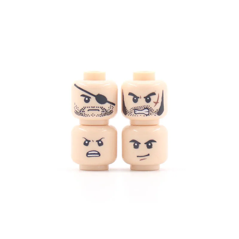Military WW2 Army Soldiers Figures Bricks Building Blocks Face Heads Injured Emotional Accessories Weapon Model Kit Toys Gift