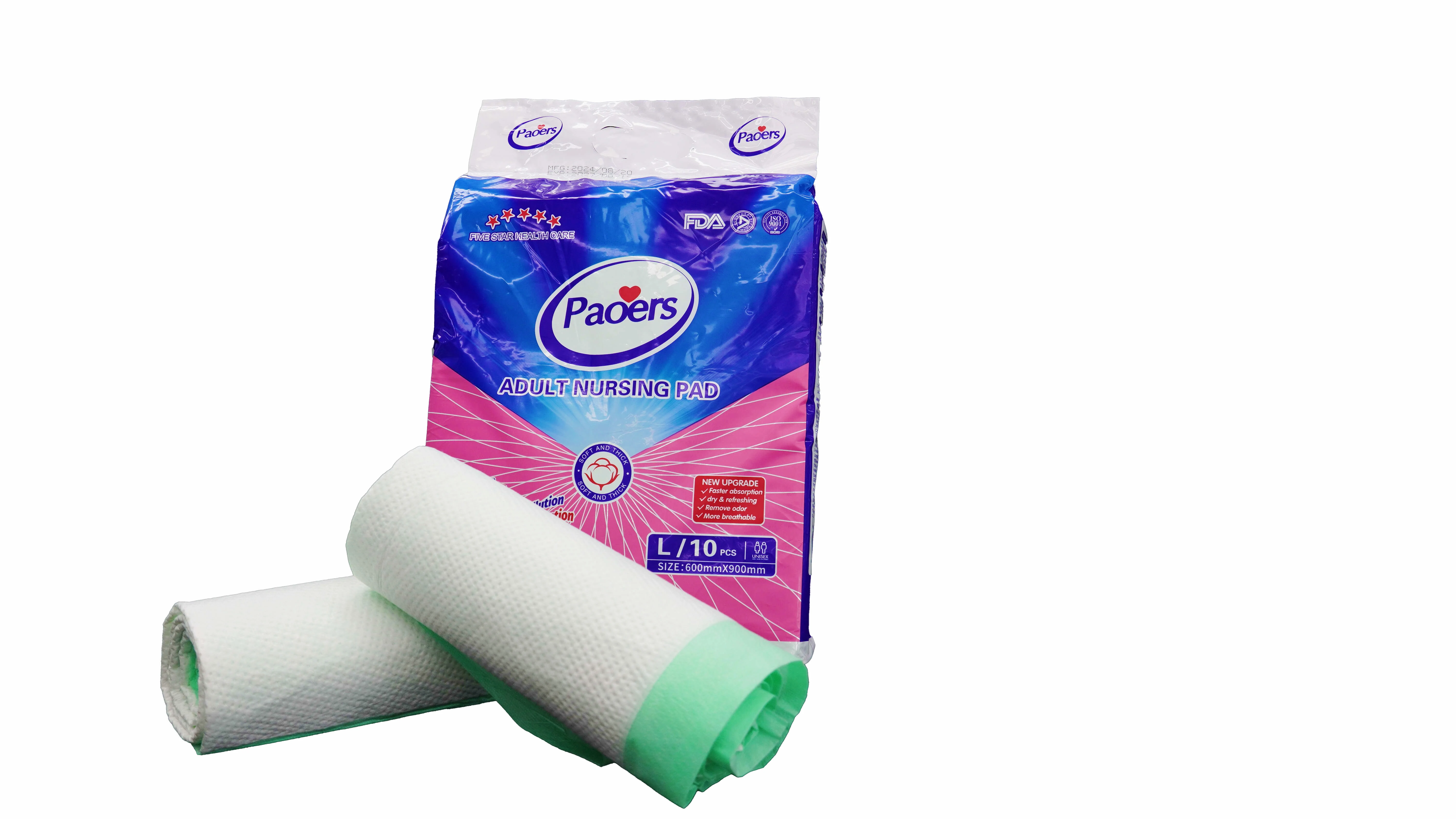 Hospital Grade Adult Disposable Waterproof Bed Sheet Incontinence Disposable under Pads for Old People