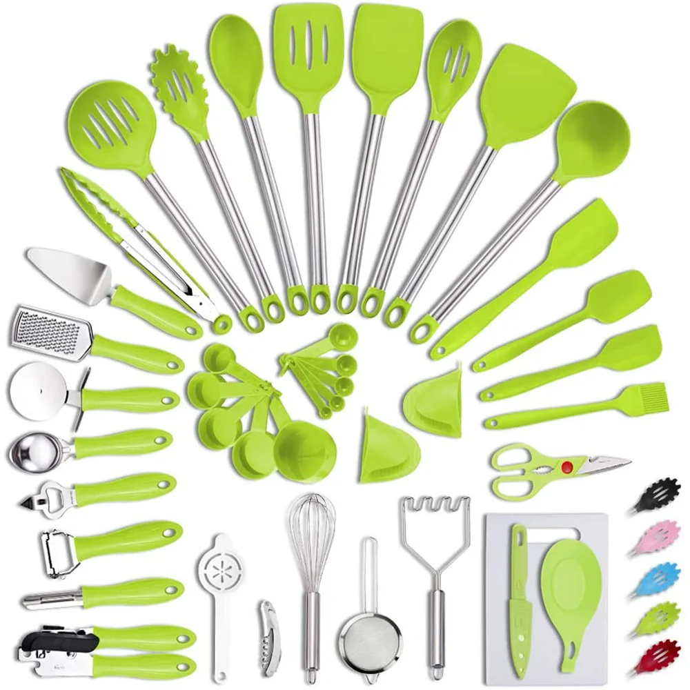 utensillos de cocina amazon top seller kitchen cookware sets Stainless Steel Nylon Cooking Utensils Accessories Gadgets Tools
