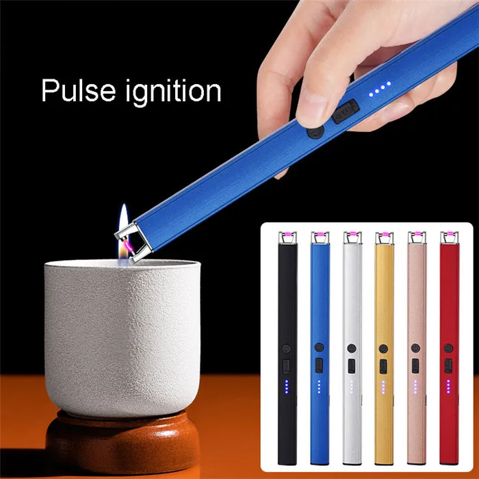 Fashion Windproof Rechargeable USB Typc-C Electric Charge Pulse Arc Lighter Plasma Smoking Kitchen Candle BBQ Camping Igniter