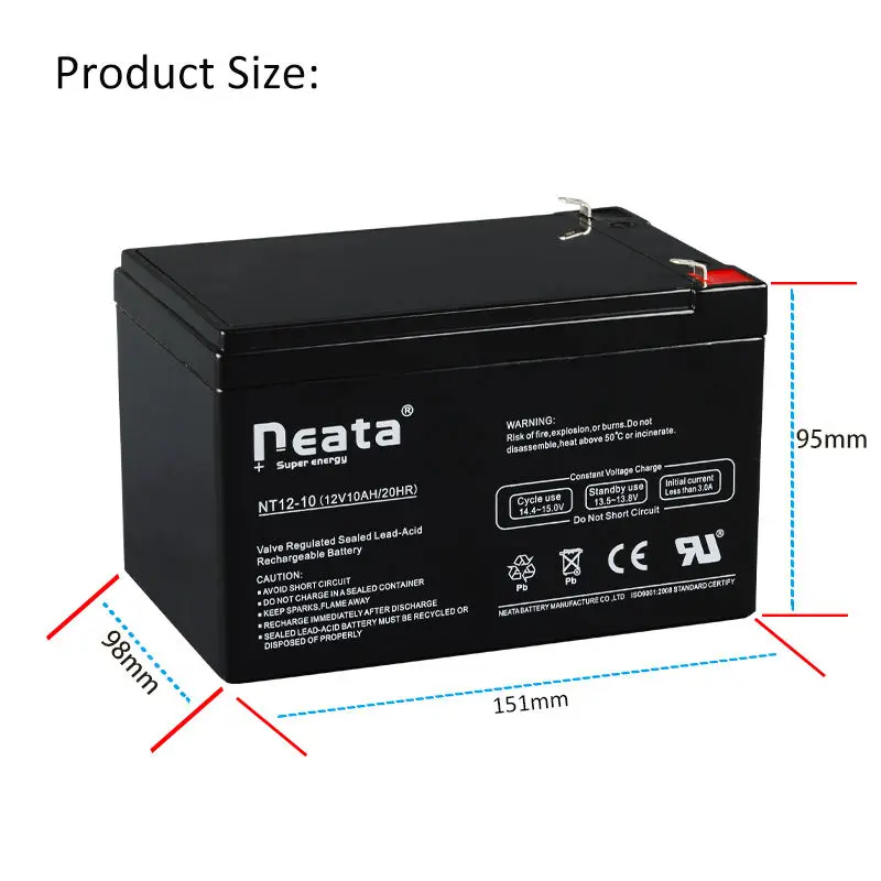 Cheap Sealed Lead Acid Battery 12V 6Ah 7Ah 8Ah 9Ah 10Ah 12Ah 14Ah 12 Ah Battery Deep Cycle Solar AGM Battery