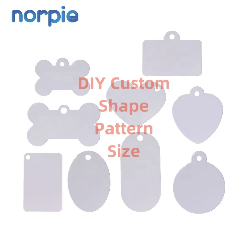 Custom Sublimation Aluminum Double Side Printing Circle Pet Id Name Tags Metal Dog Tag For Dog And Cat