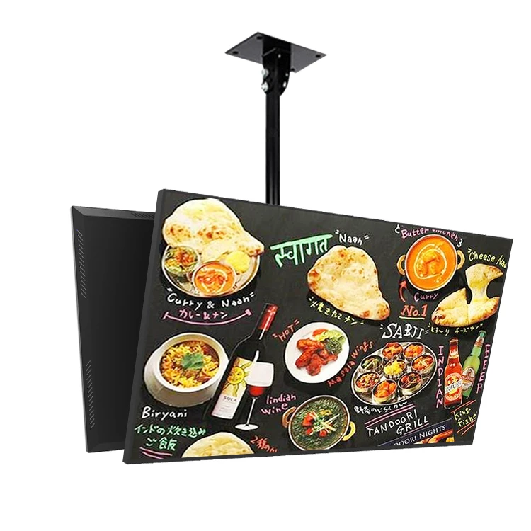 Настенная цифровая вывеска меню доска fastfood cafe LCD 32 43 55 дюймов цифровое