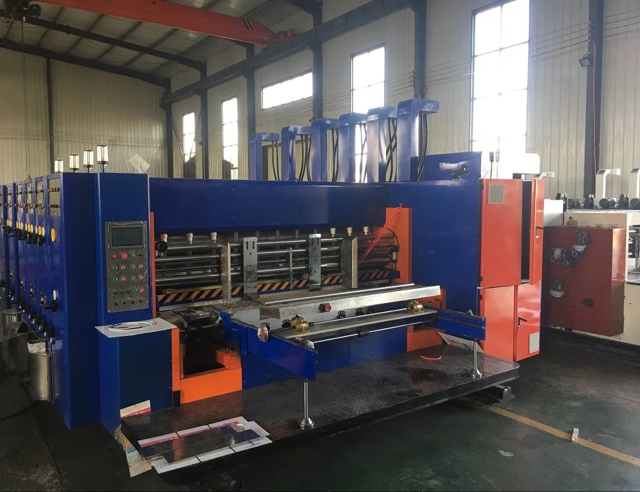Full automatic corrugated carton box flexo printer slotter die cutter machine