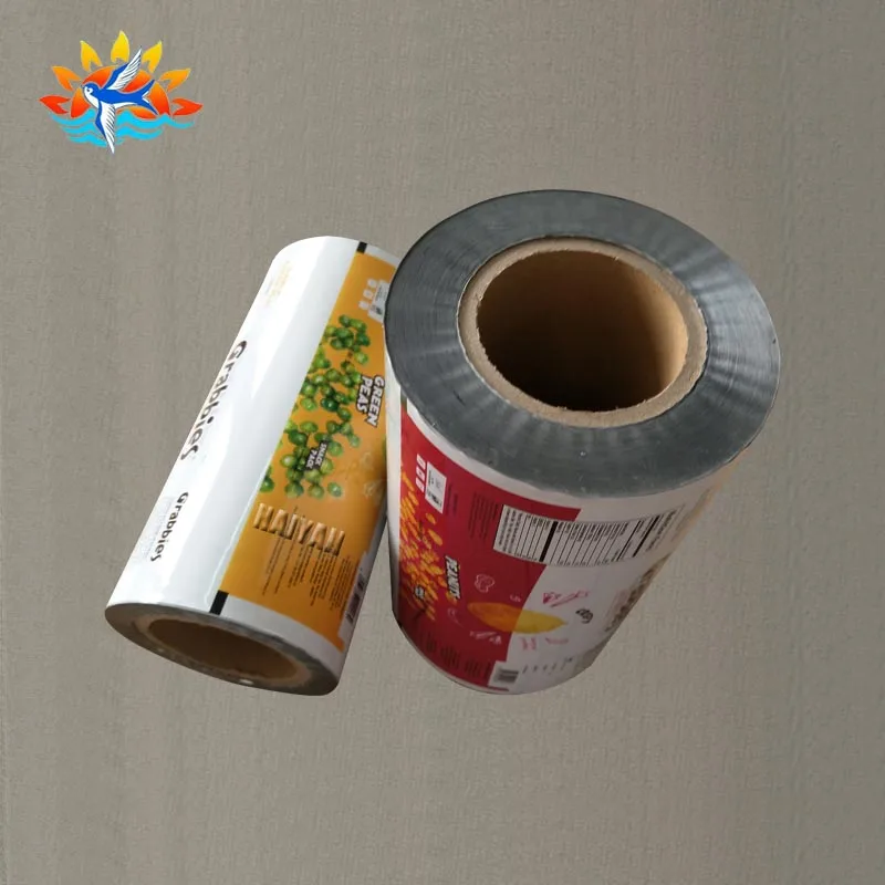 High quality food grade plastic roll green peas packing films laminated food packing film