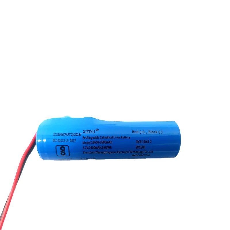 IEC 62133 BIS CE KC Certification Hot Sale factory price manufacturer  18650 3.7v 2600mah Rechargeable ion lithium Battery