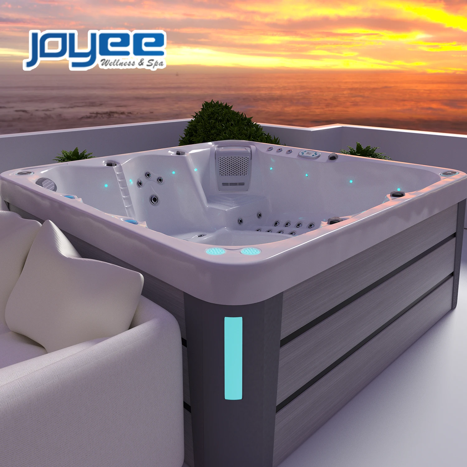 JOYEE luxury 6 persons adult kids family party luxury outdoor garden US balboa winter Thermostatic sex spa massage hot tub