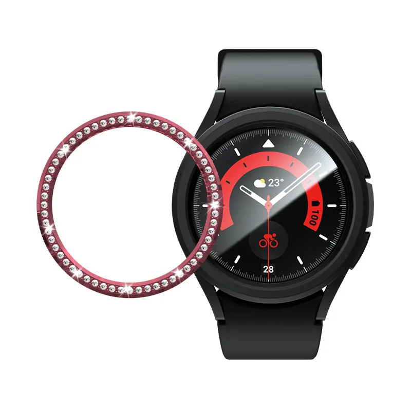 Scale bezel PC diamond case for Samsung  Watch6 classic 43mm 47mm watch bezel protective ring for Galaxy Watch6