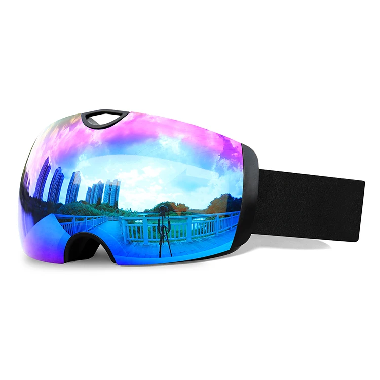 Factory wholesale new design Anti Fog UV400 glasses spherical ski snowboard goggles