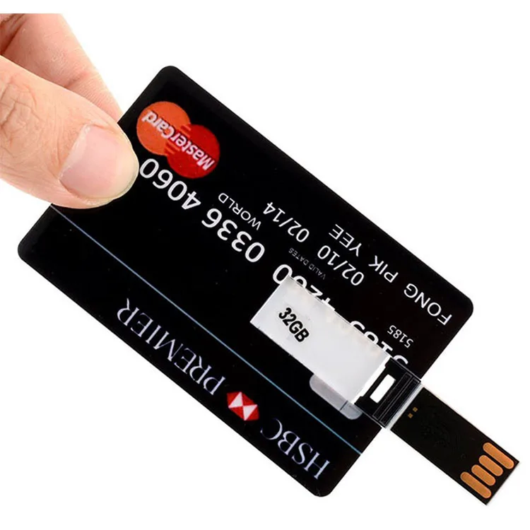 Credit Card USB Flash Drive 4GB 16GB 32G Pendrive USB Stick 8G Memory stick