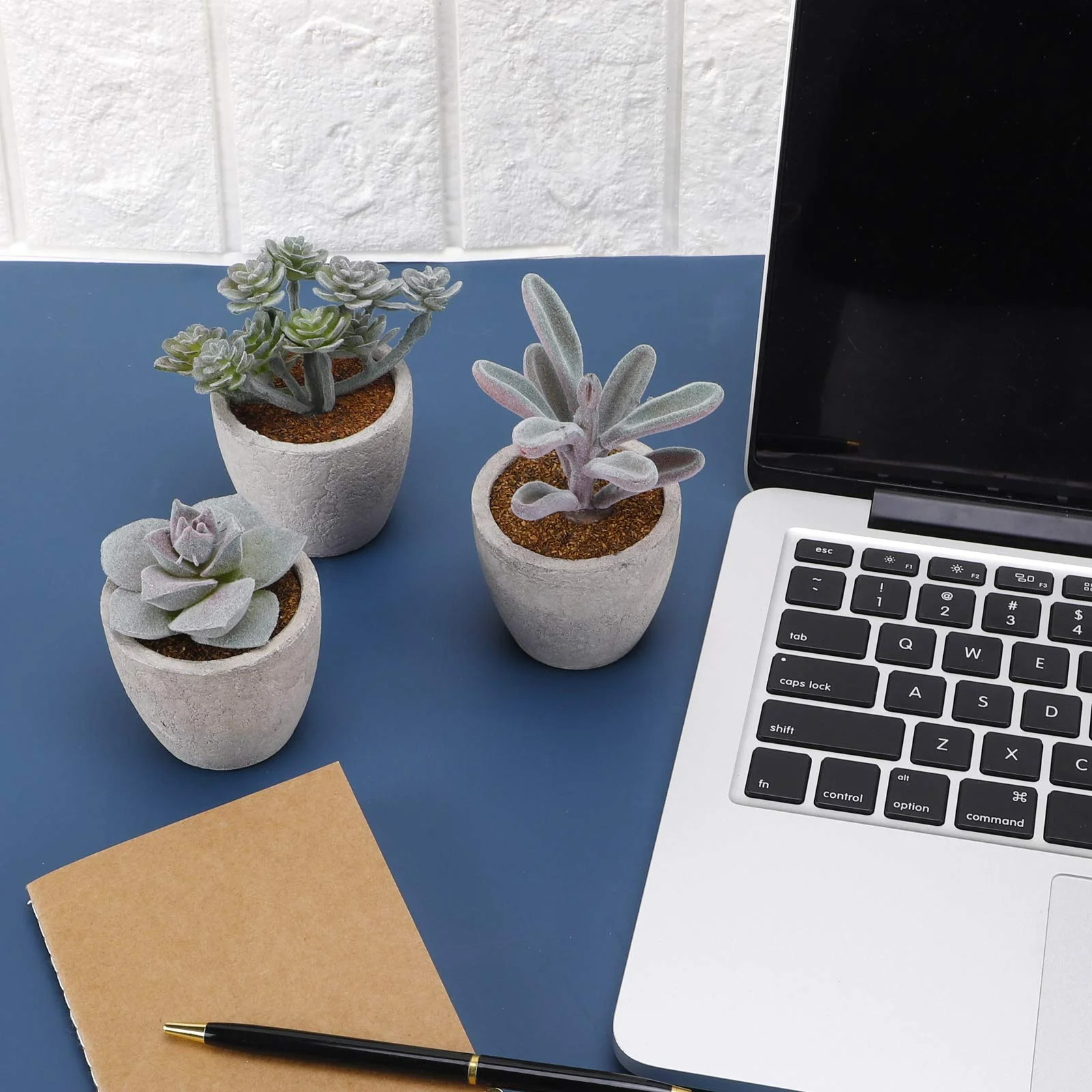 Artificial Plants Home Decor Indoor Shelf Office Women Desk Decorations Set of 5 succulents plants artificial bonsai pot ceram