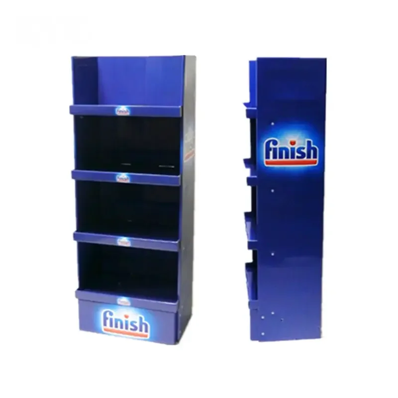 OEM Cardboard Shelf Snacks Display Rack POP Paper Floor Display Stand for Photo Chips