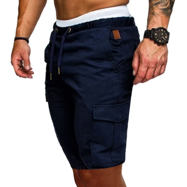 OEM Custom Zipper Pocket Twill Cotton Short Cargo Pants Casual Mens Khaki Stacked Chino Cargo Shorts For Men