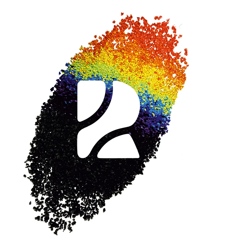 High quality elastic colored rubber granules dying in colors of RAL catalogue reliable supplier fast shipping