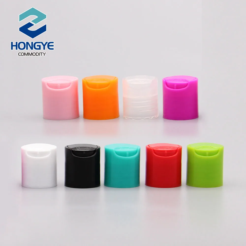18/410 White Clear Plastic Press Cap Disc Top Cosmetic Shampoo Cap, Press Cap for Plastic bottle