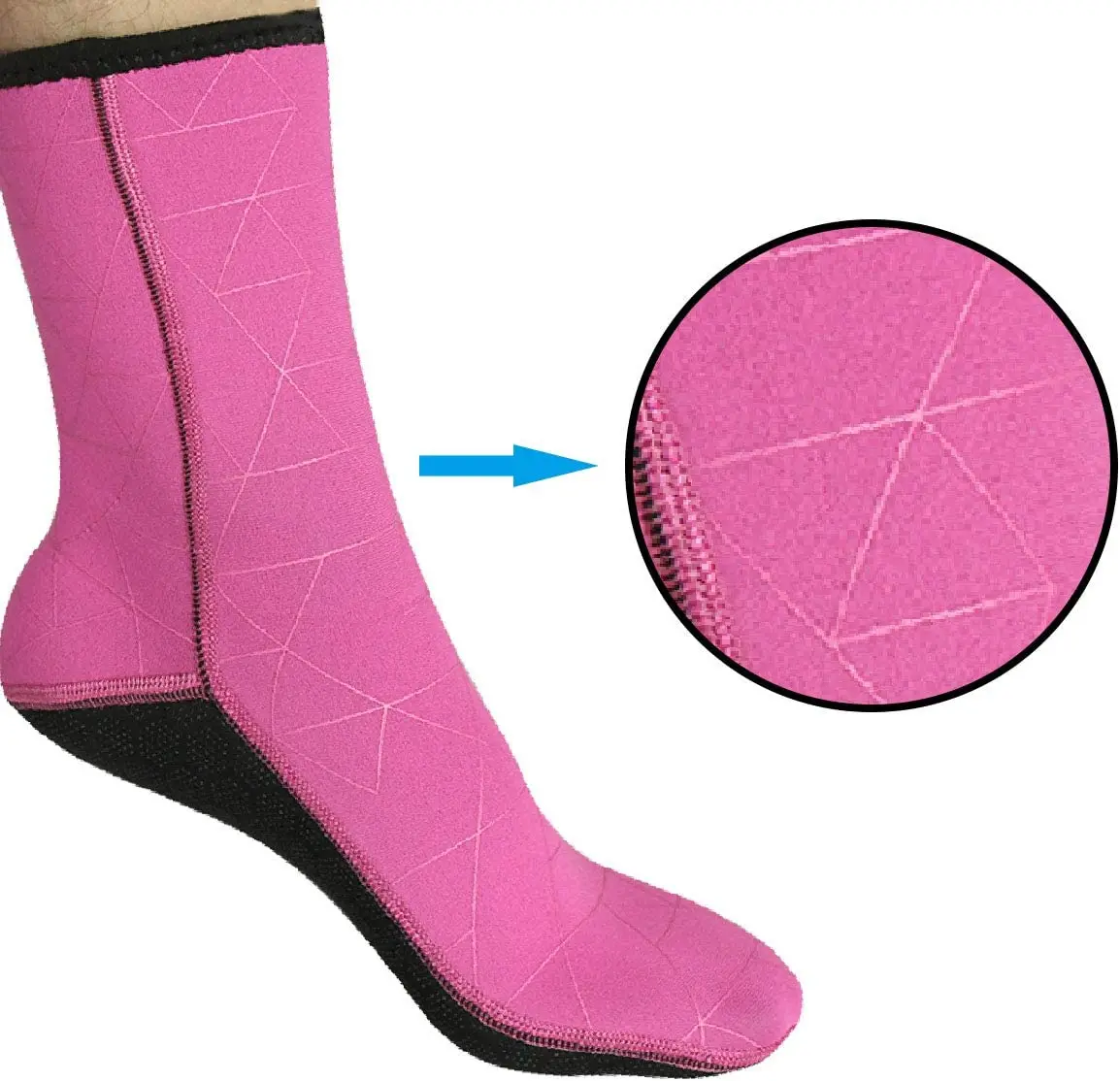 Custom Women Men Anti Slip Flexible  3MM 5MM Neoprene Water Fin Sock Diving Socks