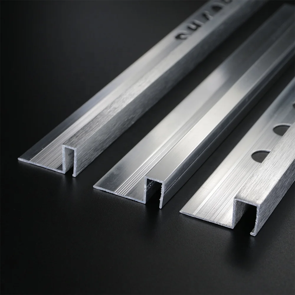 Accessories Strips Square Shape Profiles Interior Decor Aluminum Decorative Profile Metal Edge Tile Trim For Flooring Or Wall