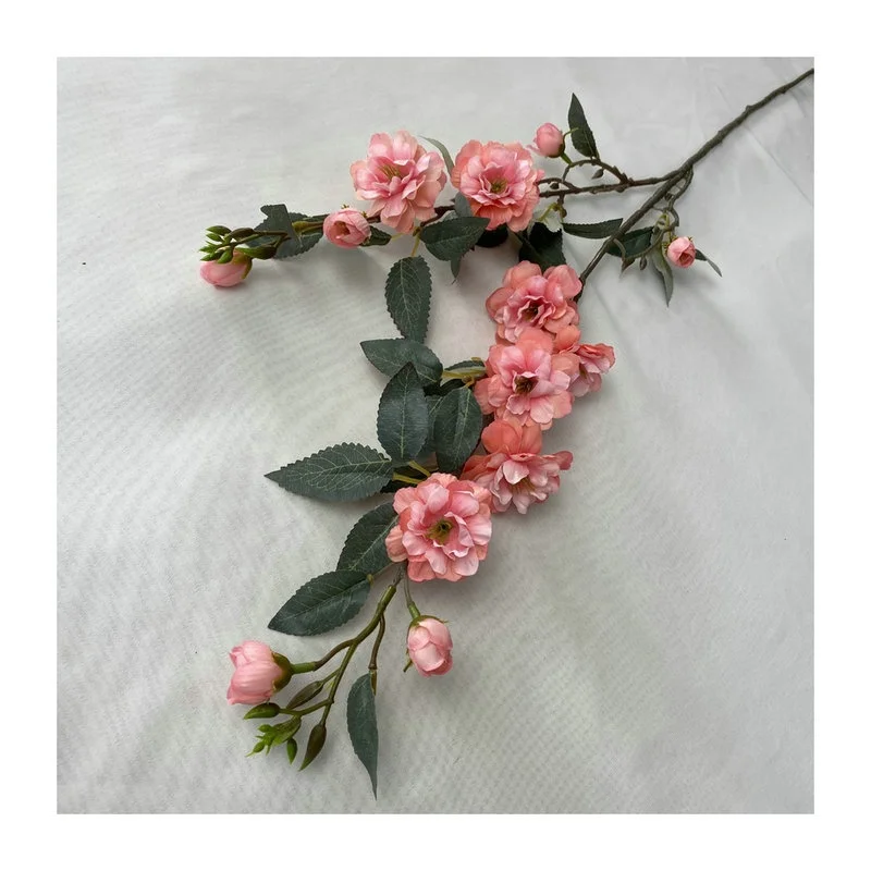 H-655 Coated cloth long only camellia home hotel shopping mall wedding display decoration simulation flower bouquet