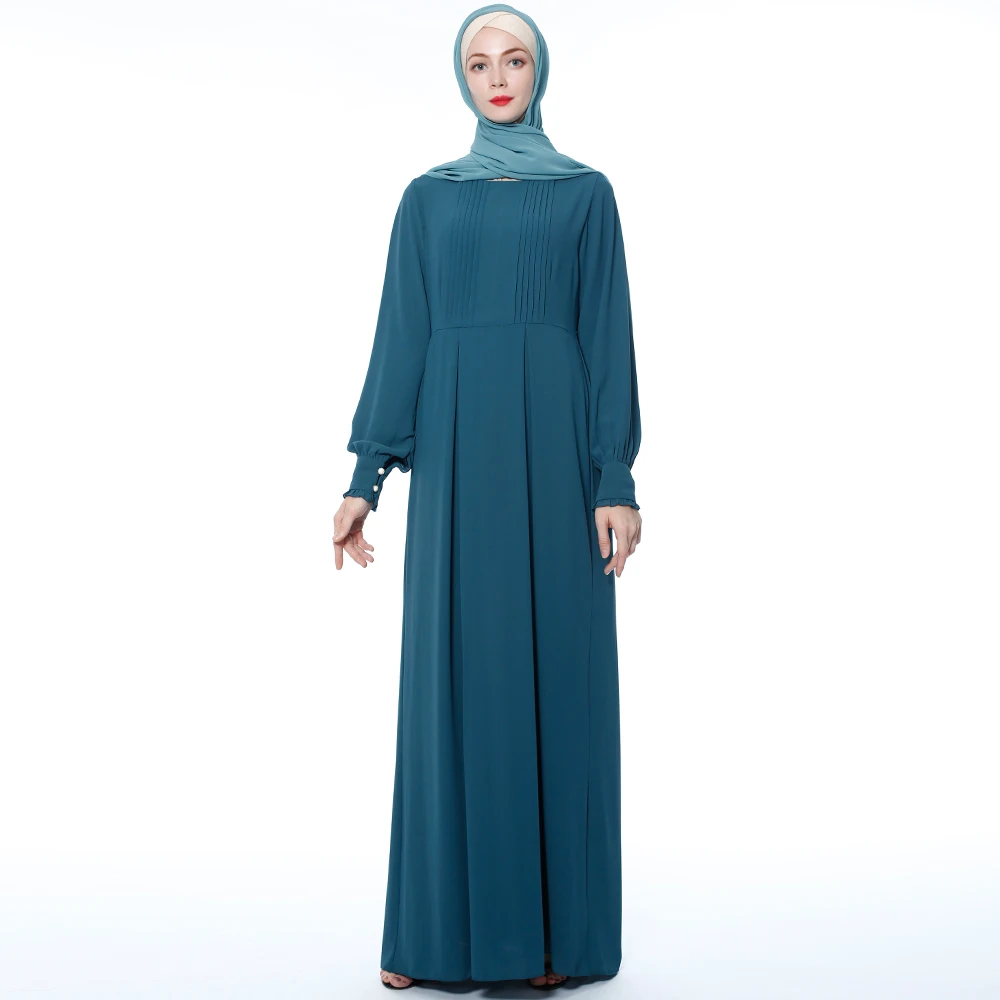 Maxi Dress for Islamic Ladies New Model Thick Chiffon Abaya Apparel arabic muslim long sleeve maxi dresses turkey islamic