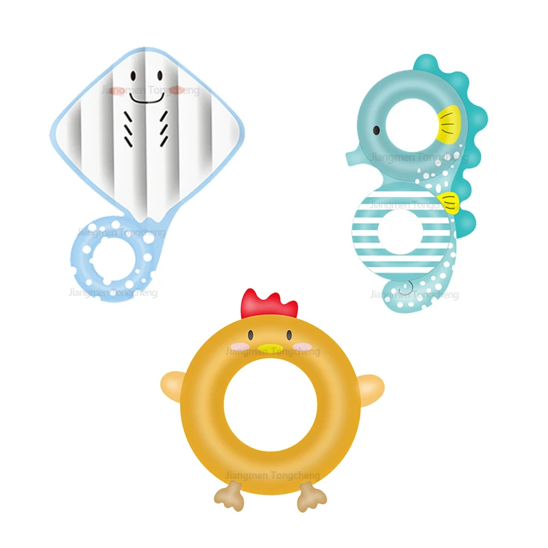 Custom new creative double PVC swimming ring couple swim circles Parent Child inflatable pool float