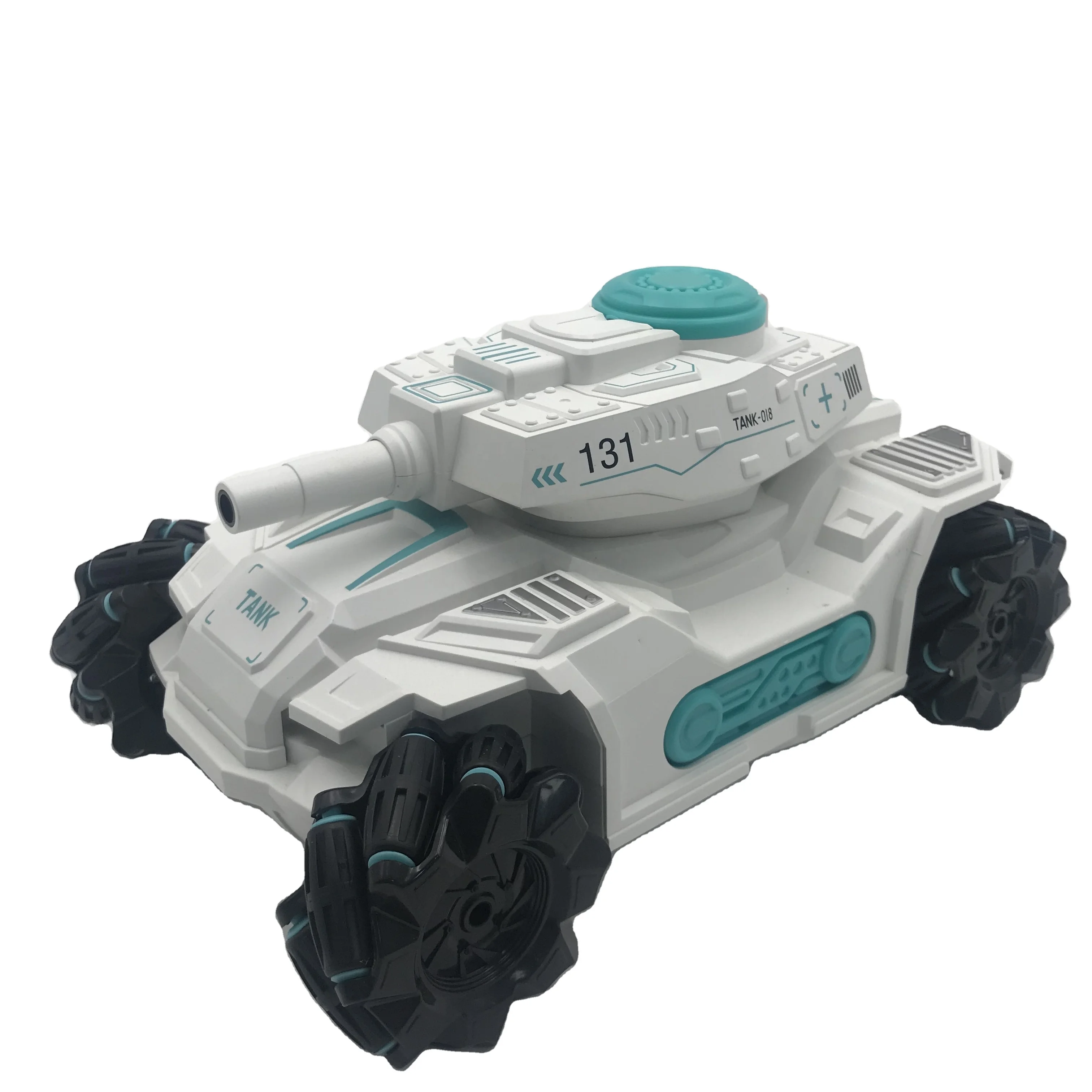 Tank Fight Gel Water Bullet Launch 2.4G Remote Control Car Truck 360 Degree Spin RC Car Toys For Kids